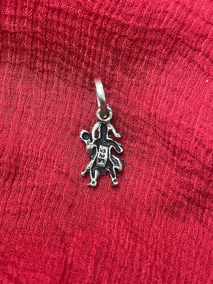 92.5 Silver Oxidised Hanuman Pendant for Men & Women | Bajrangbali Spiritual Design | Daily Wear Jewellery