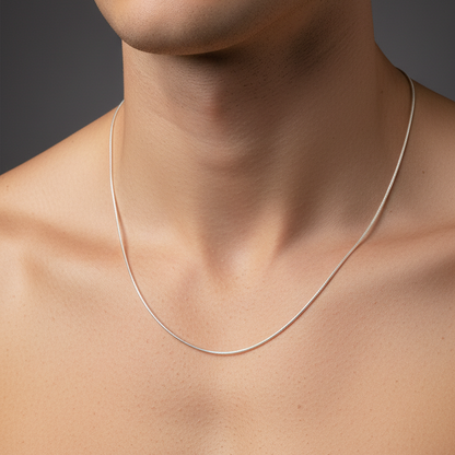92.5 silver stylish sleek chain 24 inches