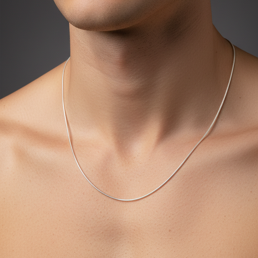 92.5 silver stylish sleek chain 24 inches