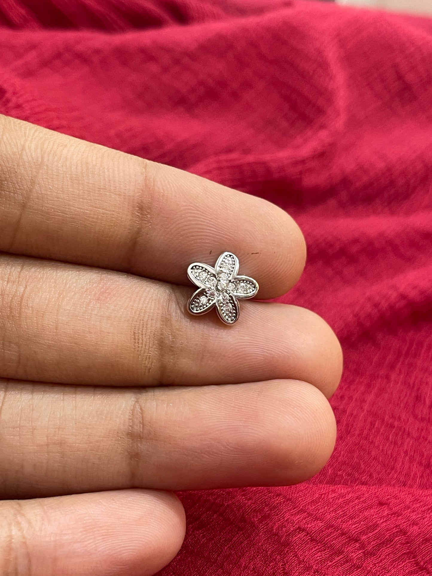 92.5 Silver Floral Earrings for Women | Stylish Chic Design | Elegant Everyday Jewellery