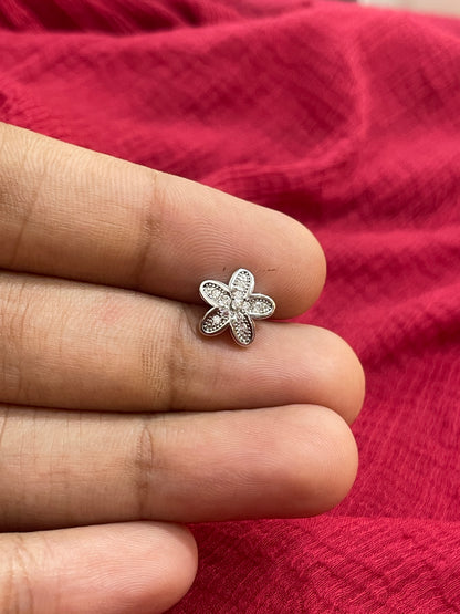 92.5 Silver Floral Earrings for Women | Stylish Chic Design | Elegant Everyday Jewellery