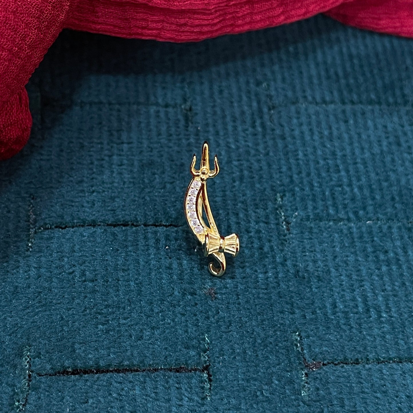 925 Sterling Silver Gold Plated Trishul Ear Cuffs for Women | Traditional & Contemporary Design