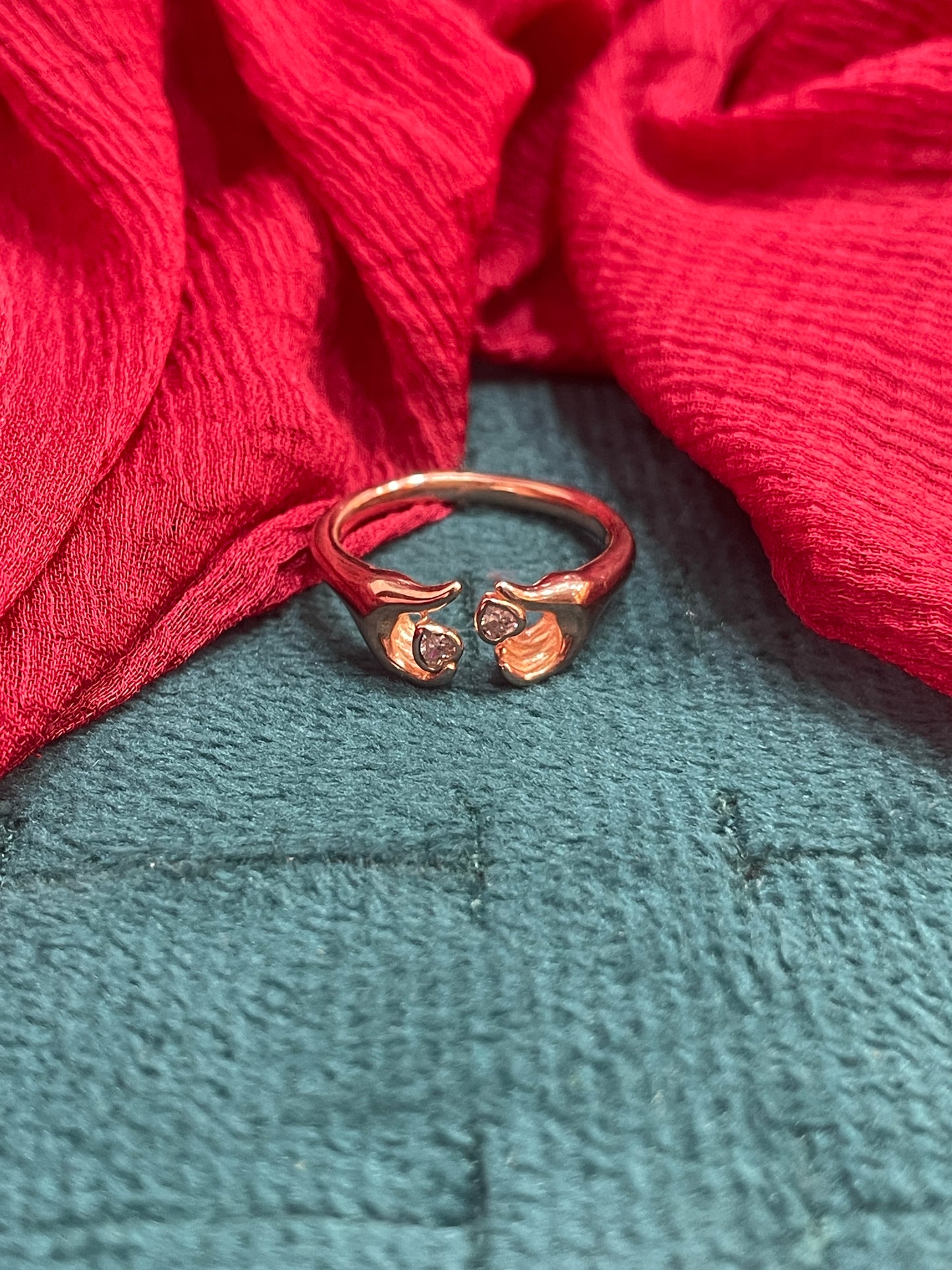 92.5 Silver Rose Gold Plated Heart Ring for Women Size 10 | Stylish Romantic Design | Elegant Gift Jewellery