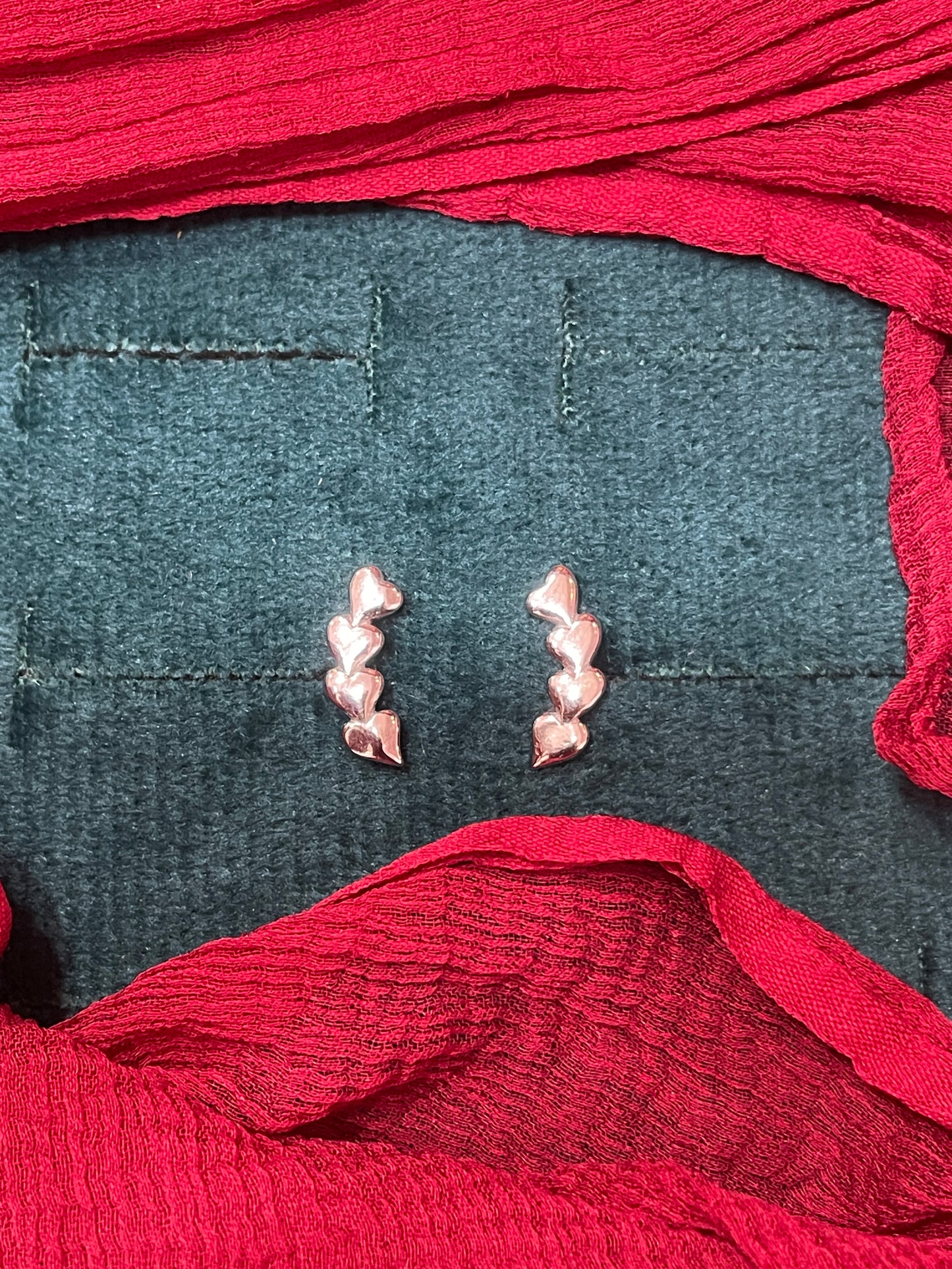 92.5 Silver Heart Earrings for Women | Stylish Love Design | Elegant Daily Wear Jewellery