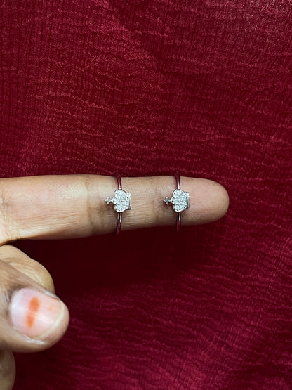 925 Silver Crown Toe rings