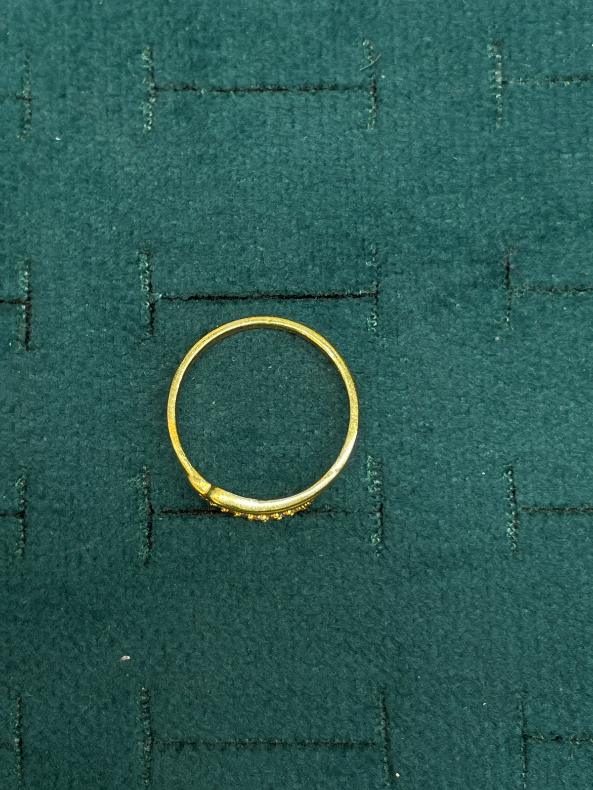 92.5 Silver Gold Plated White CZ Loop Ring for Women