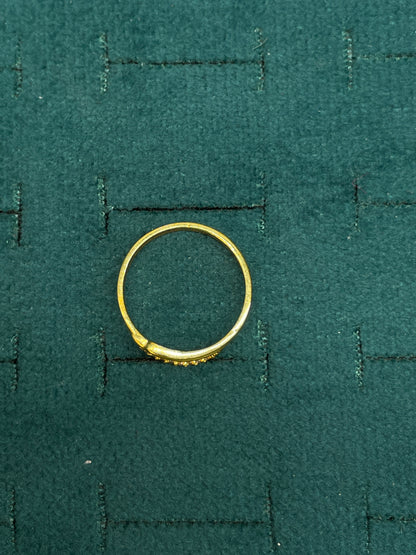 92.5 Silver Gold Plated White CZ Loop Ring for Women