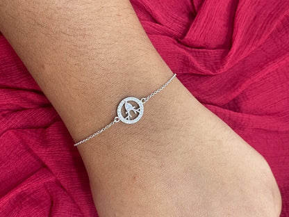 92.5 Silver Minimal Deer Bracelet for Women 8.2 Inches | Stylish Nature-Inspired Design | Elegant Jewellery