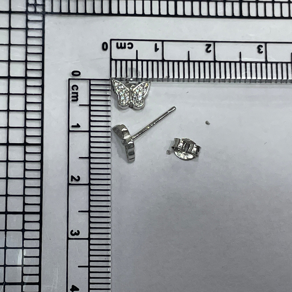 92.5 Sterling Silver Mini Butterfly Studs pair
