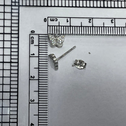 92.5 Sterling Silver Mini Butterfly Studs pair