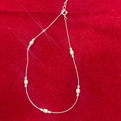 92.5 Sterling Silver Anklet for Women - Pair