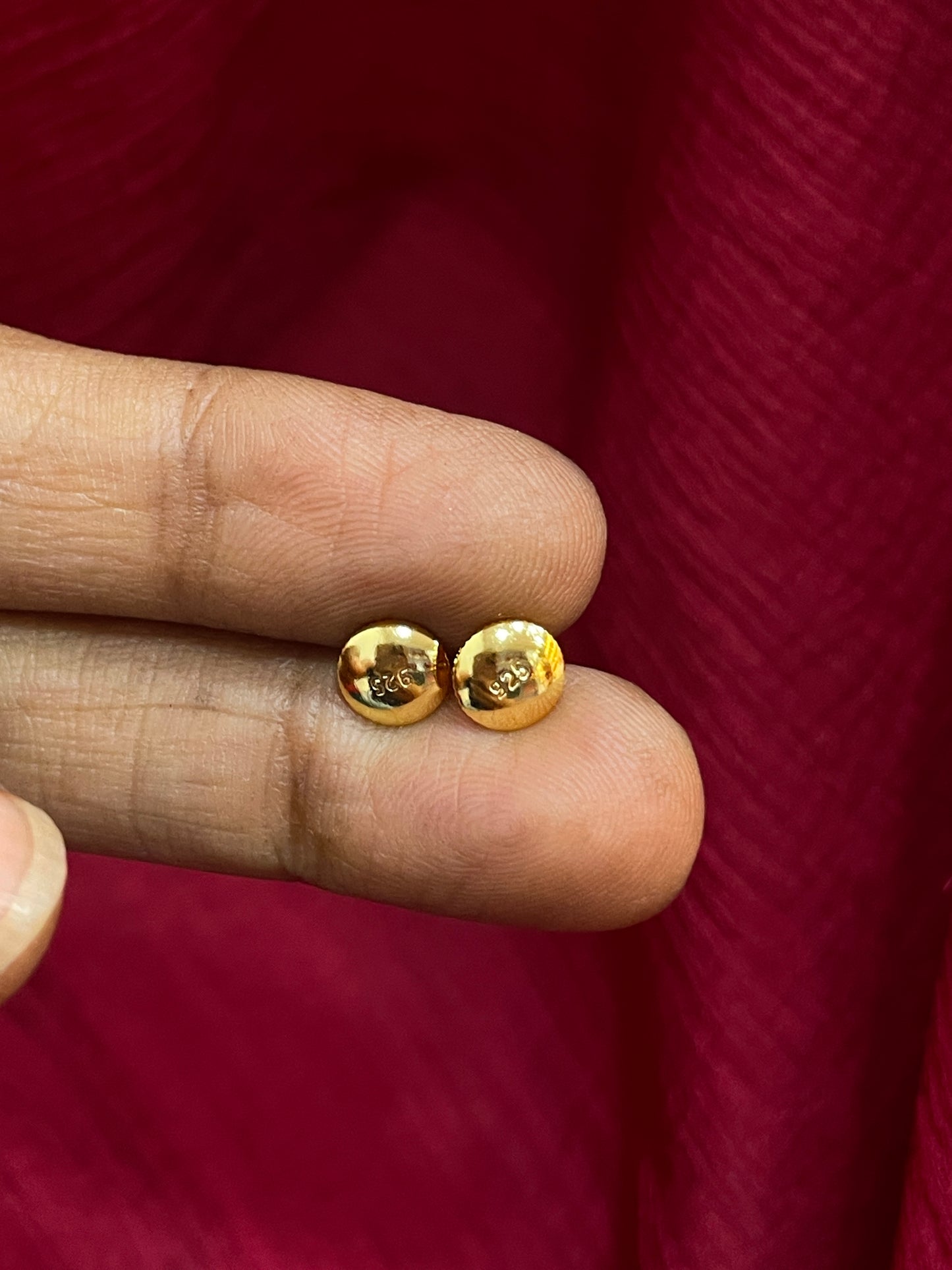 925 Silver Gold Plated Blue Drop Earrings
