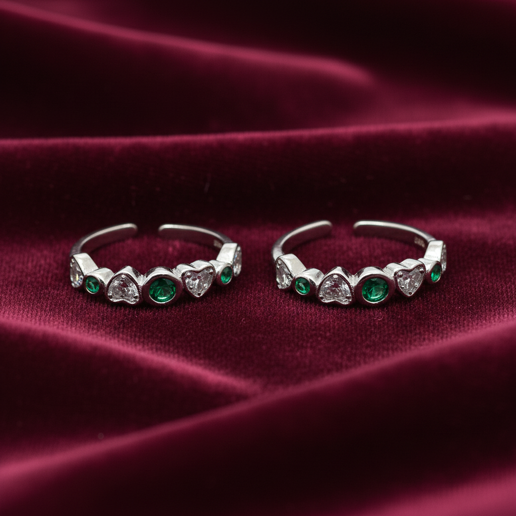 92.5 silver toe rings 