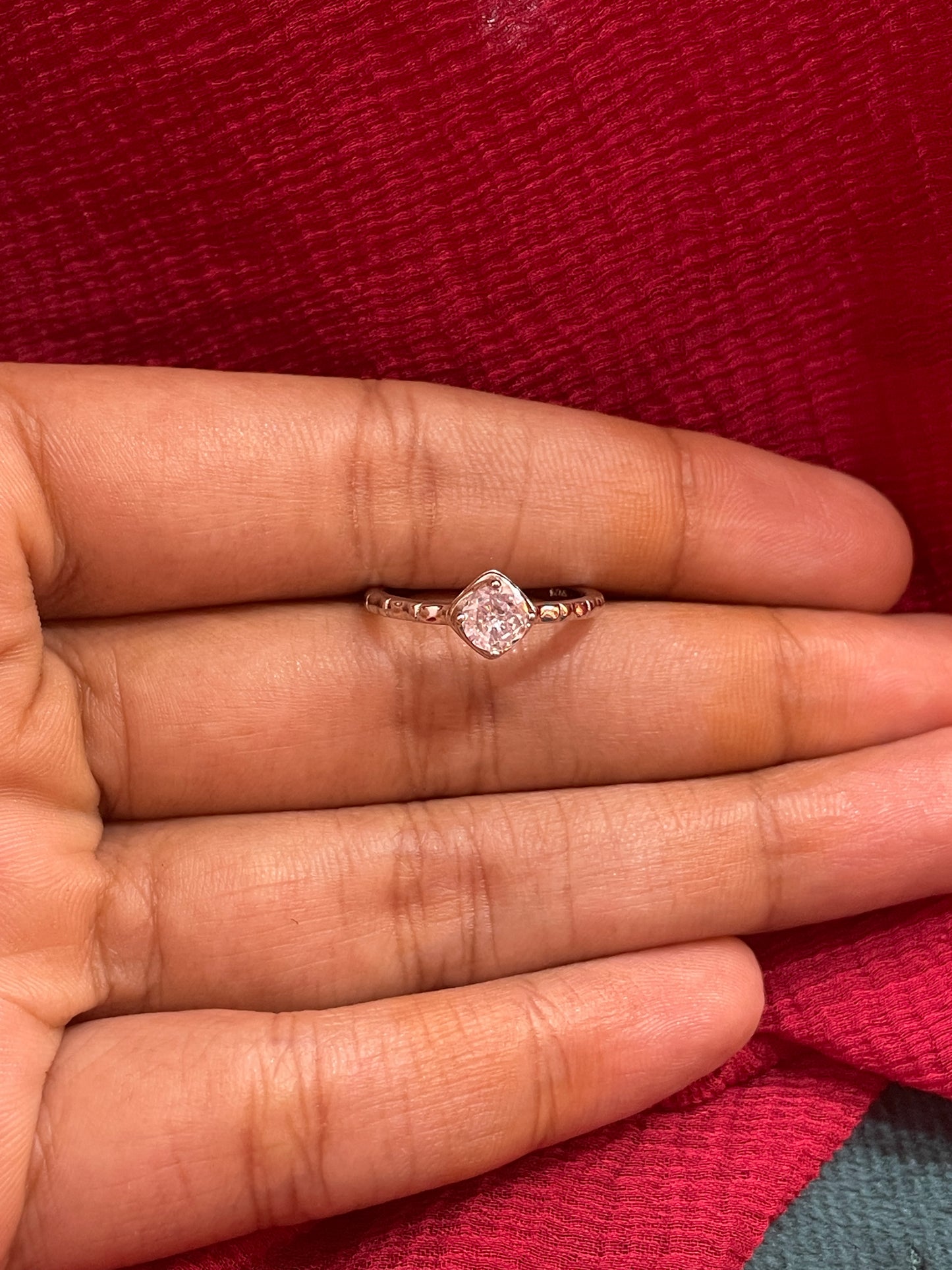 92.5 Silver White Stone Ring for Women Size 11 | Stylish Brilliant Design | Elegant Fashion Jewellery