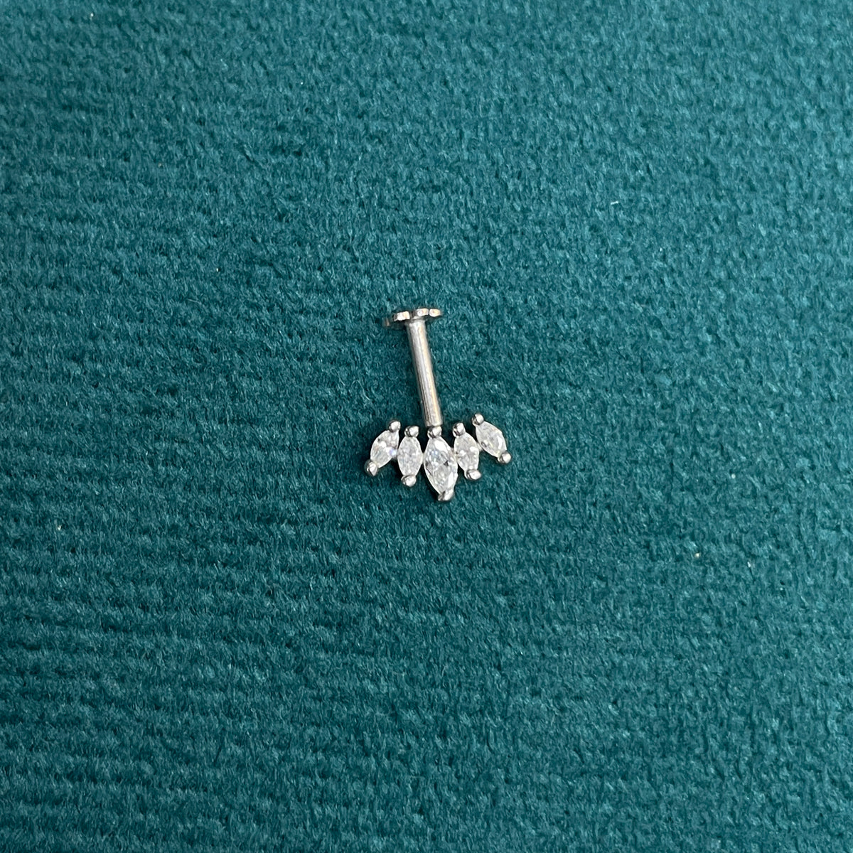 92.5 Silver Five Leaf Dainty Bugadi Pair