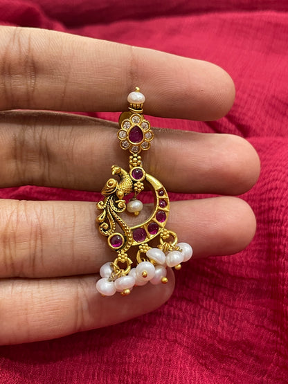 92.5 Silver Gold Plated Peacock Earrings for Women | Traditional Elegant Design | Festive Jewellery