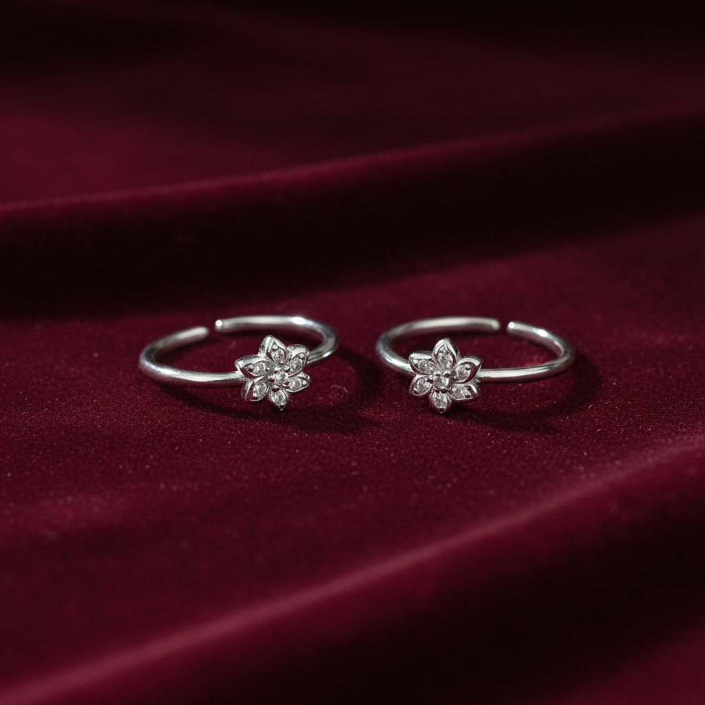 92.5 silver toe rings 