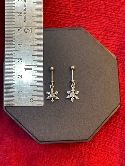 92.5 Silver Hanging Bugadi Pair for Women | Drop Helix Earrings | Stylish Daily Wear Jewellery