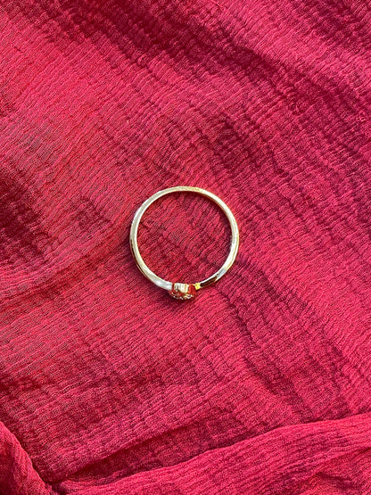 92.5 Silver Gold Plated Stylish Ring for Women | Elegant Jewellery