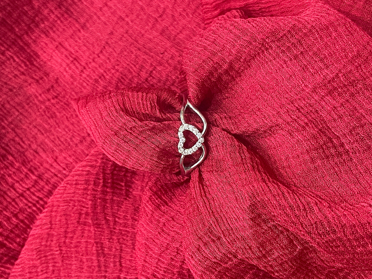 92.5 Silver Elegant Heart Ring for Women Size 16 | Classy Love Design | Daily Wear Jewellery