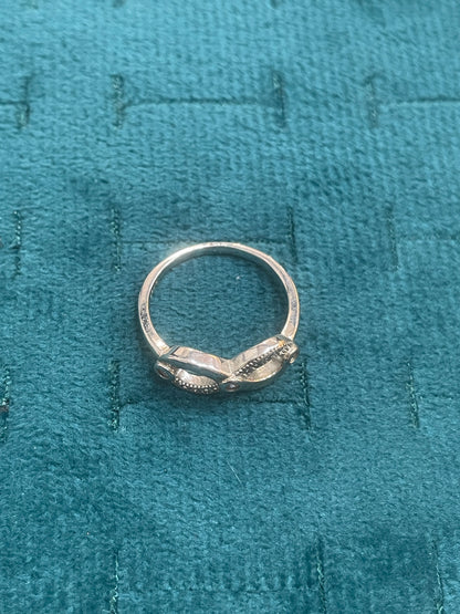 92.5 Silver Infinity Ring for Women Size 13 | Stylish Endless Loop Motif | Elegant Gift Jewellery