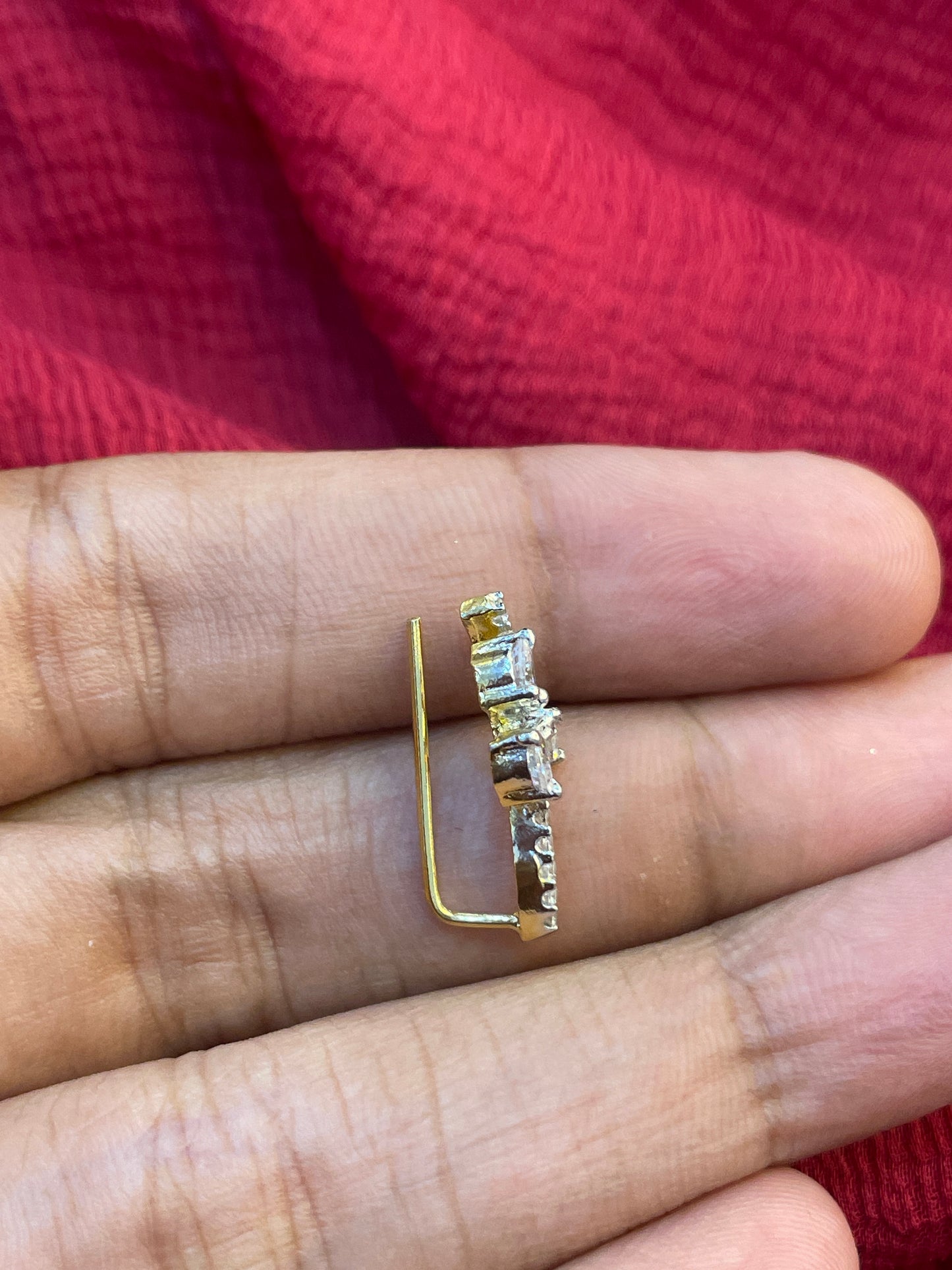 92.5 Silver Gold Plated Fashion Ear Cuffs for Women | Stylish Modern Design | Trendy Jewellery