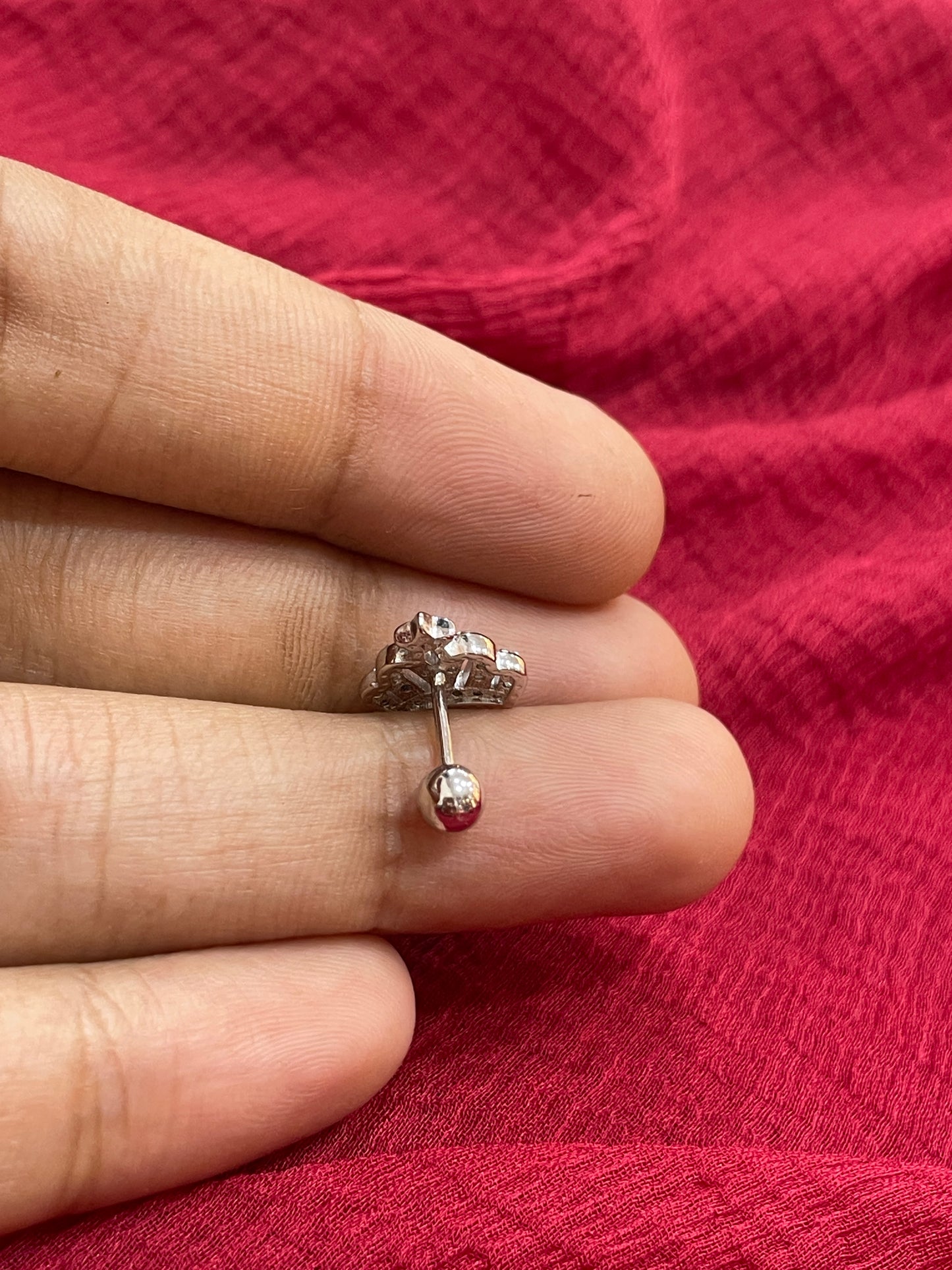 92.5 Silver Crown Earrings for Women | Stylish Royal Design | Elegant Trend Jewellery