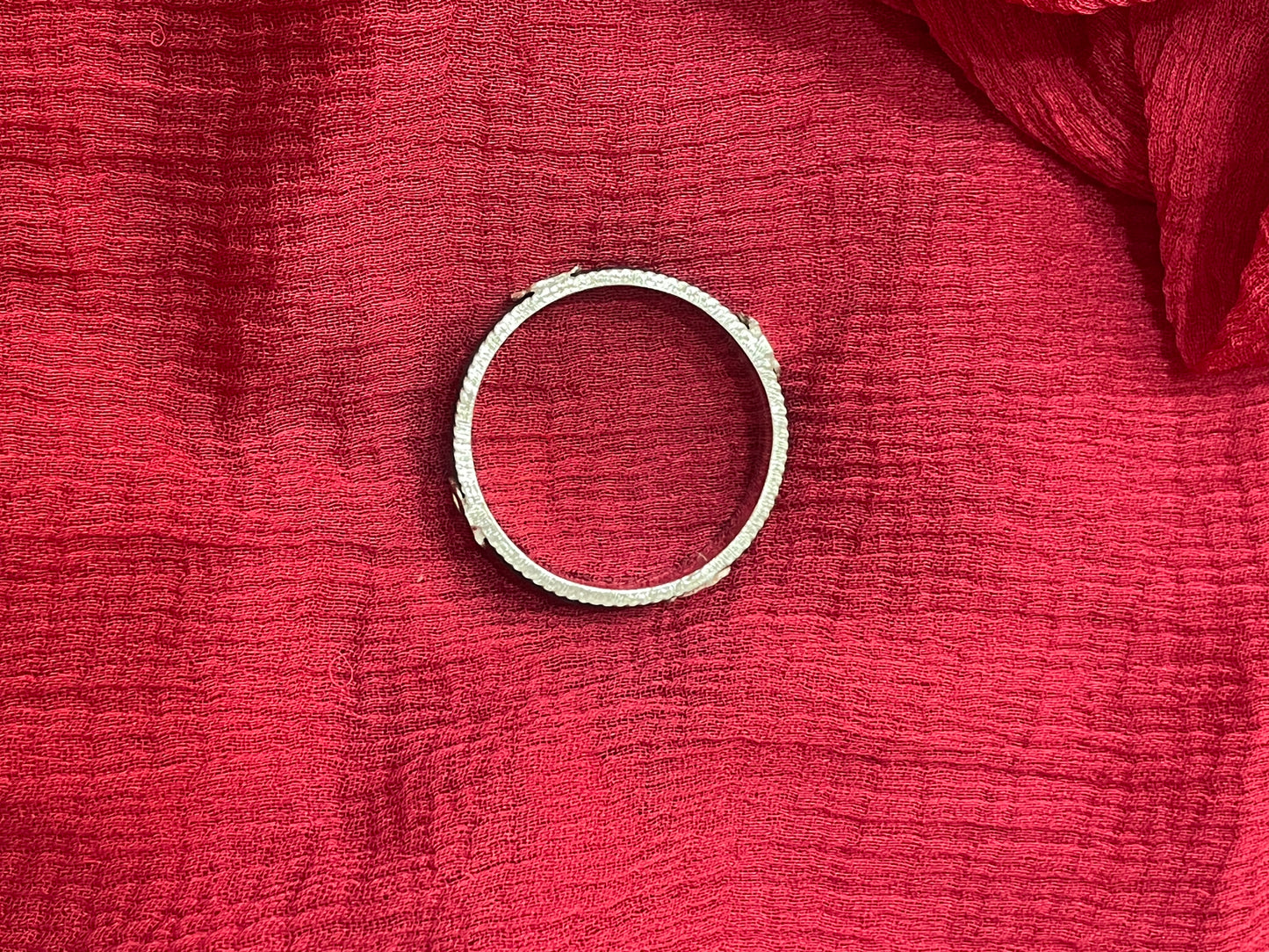 92.5 Silver Black Thread Ring for Men Size 24 | Fiber Design | Stylish Modern Jewellery