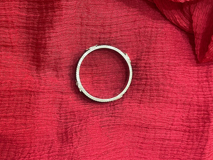 92.5 Silver Black Thread Ring for Men Size 24 | Fiber Design | Stylish Modern Jewellery