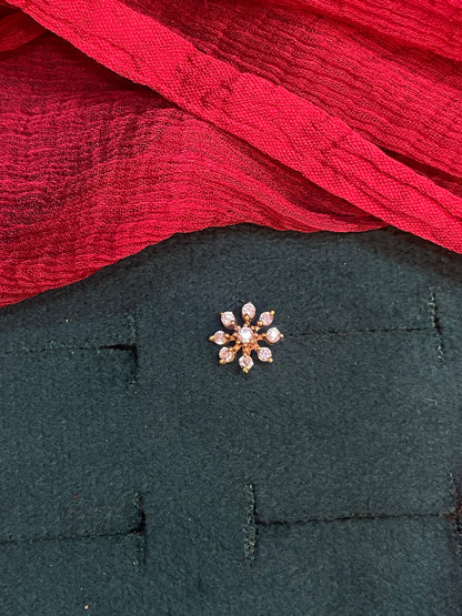 92.5 Silver Gold Plated Nose Pin | Stylish Elegant Finish | Jewellery