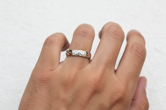 92.5 Silver Men’s Ring Size 11 | Stylish Refined Design | Elegant Jewellery