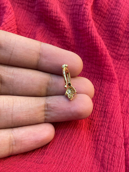 92.5 Silver Gold Plated Floral Press-On Bugadi for Women | Elegant Non-Piercing Ear Cuff | Stylish Jewellery