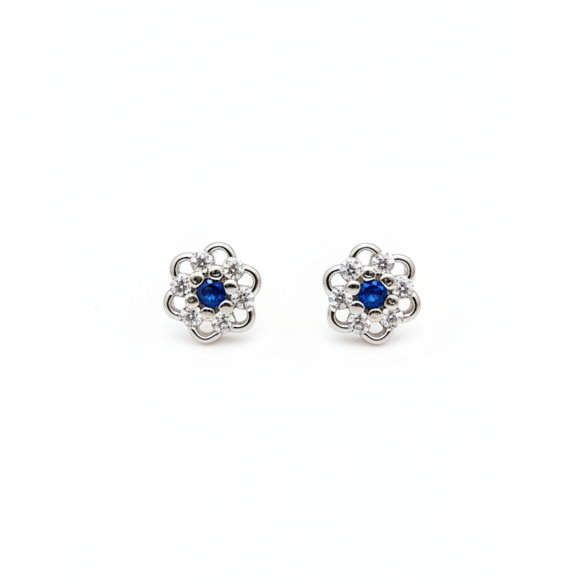 925 Silver Blue Stone Studs