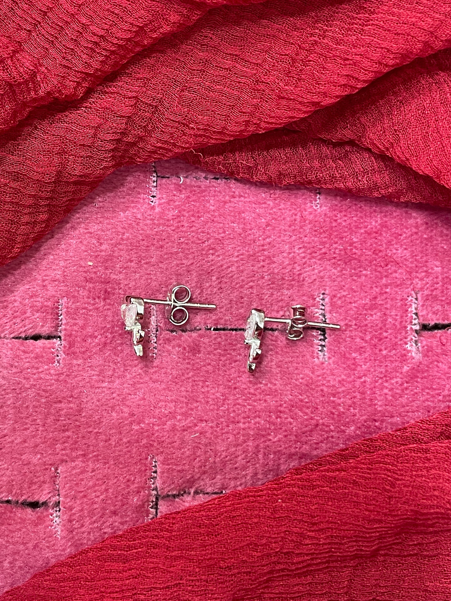 92.5 Silver Rose Stud Earrings | Classy Premium Floral Design | Jewellery