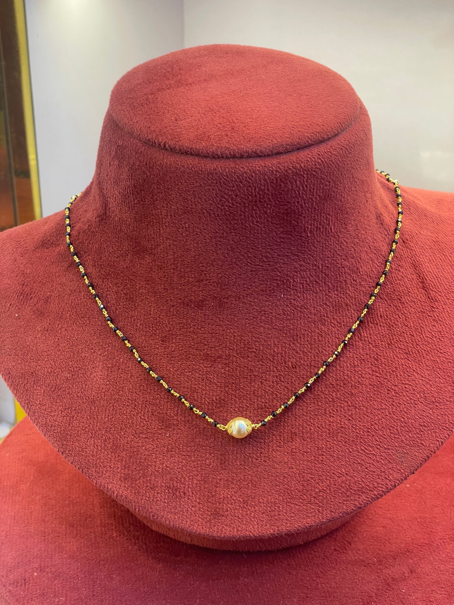 925 Silver Gold Plated Black Diamond Chain for Women