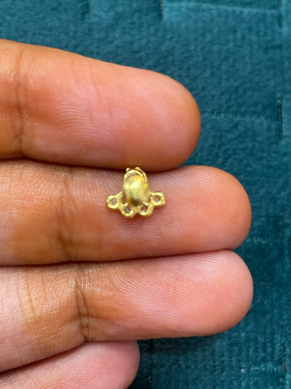92.5 Silver Gold Plated Second Studs | Stylish Minimal Shine Design | Elegant Fashion Jewellery