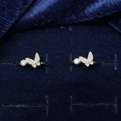 92.5 Silver Butterfly Toe Rings | Stylish Nature Inspired Design | Jewellery