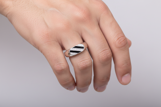 92.5 Silver Men’s Ring Size 24 | Stylish Strong Design | Elegant Fashion Jewellery