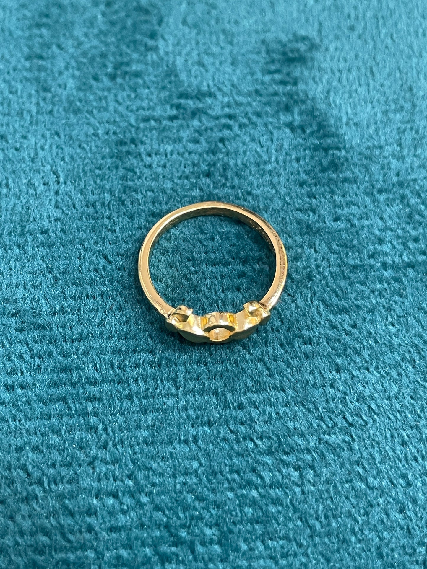 92.5 Silver Gold Plated Kids Ring | Stylish Cute Design | Elegant Kids Jewellery