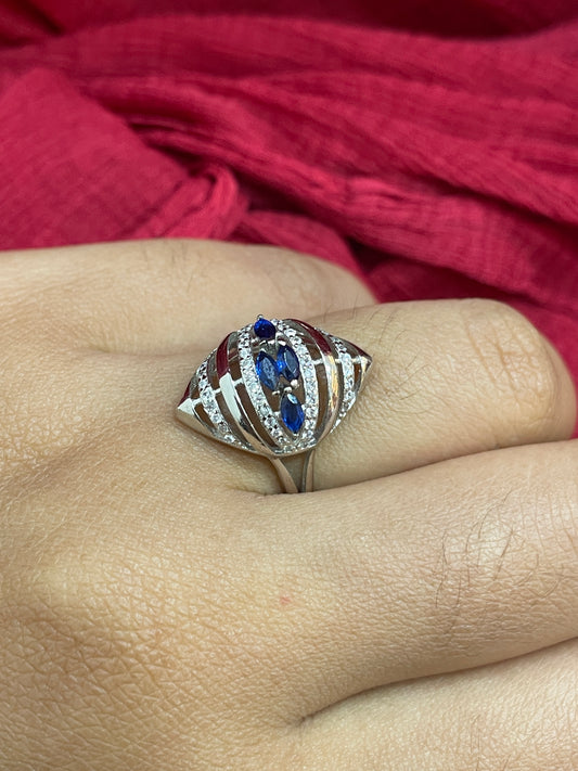 92.5 Silver Classy Stylish Ring for Women Size 14 | Elegant Contemporary Design | Premium Jewellery