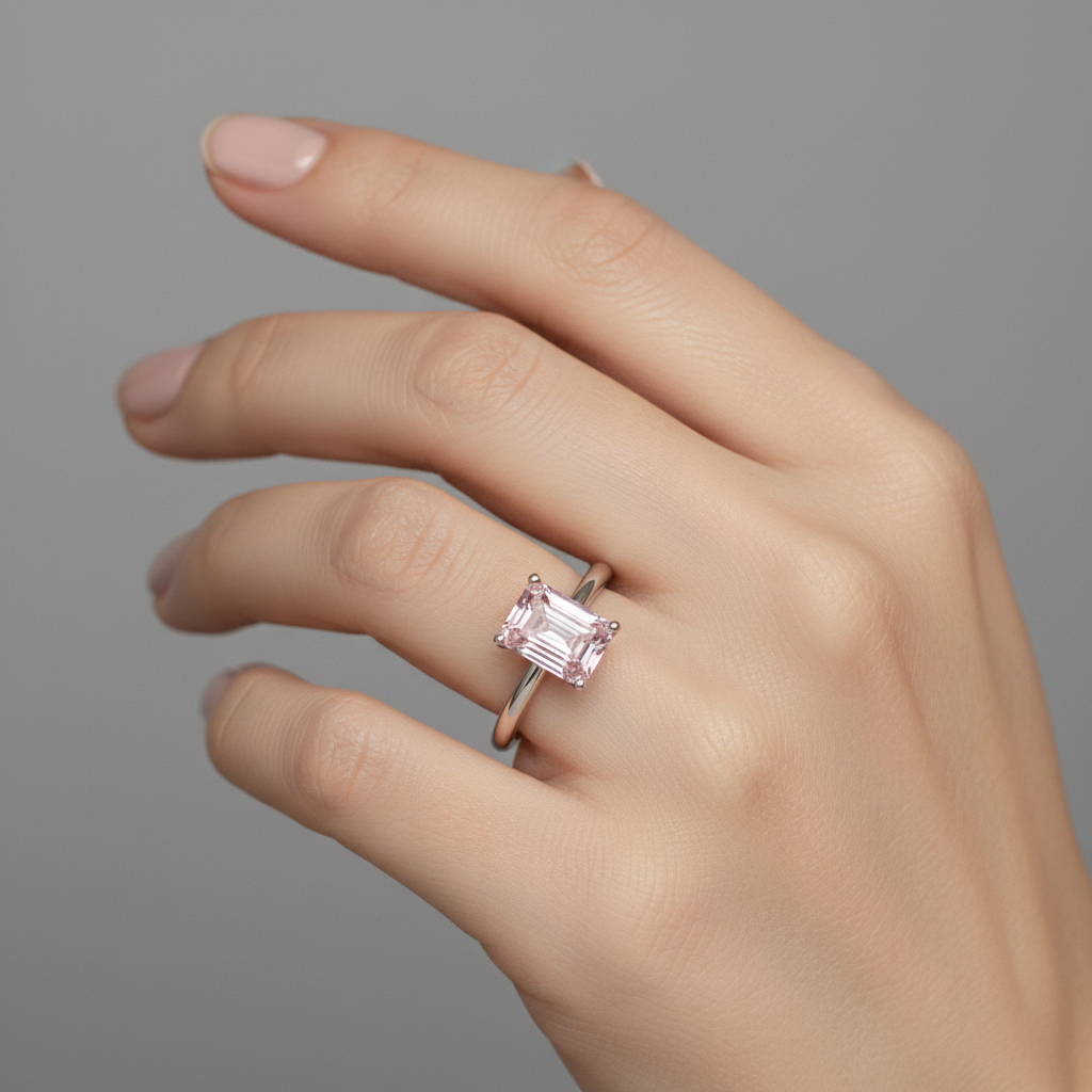 92.5 Silver White Stone Ring for Women Size 16 | Stylish Radiance Design | Elegant Fashion Jewellery