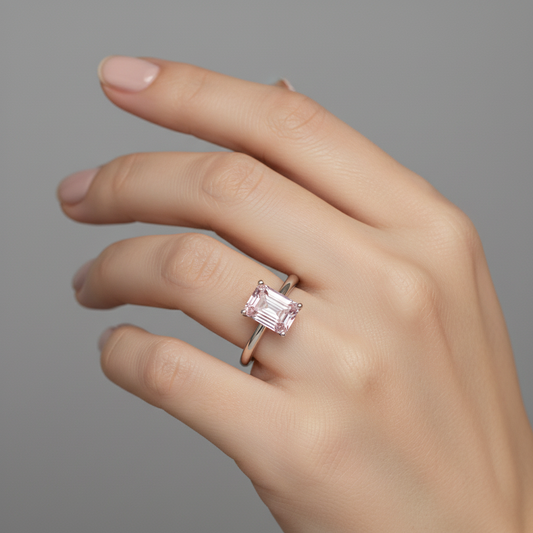 92.5 Silver White Stone Ring for Women Size 16 | Stylish Radiance Design | Elegant Fashion Jewellery