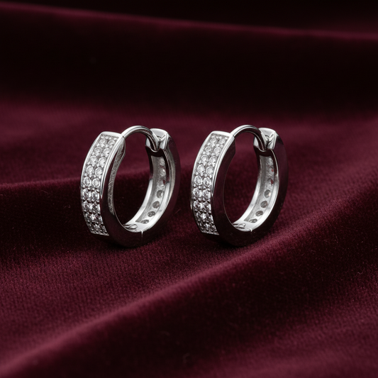 92.5 Silver Classy White Stone Bali - single piece