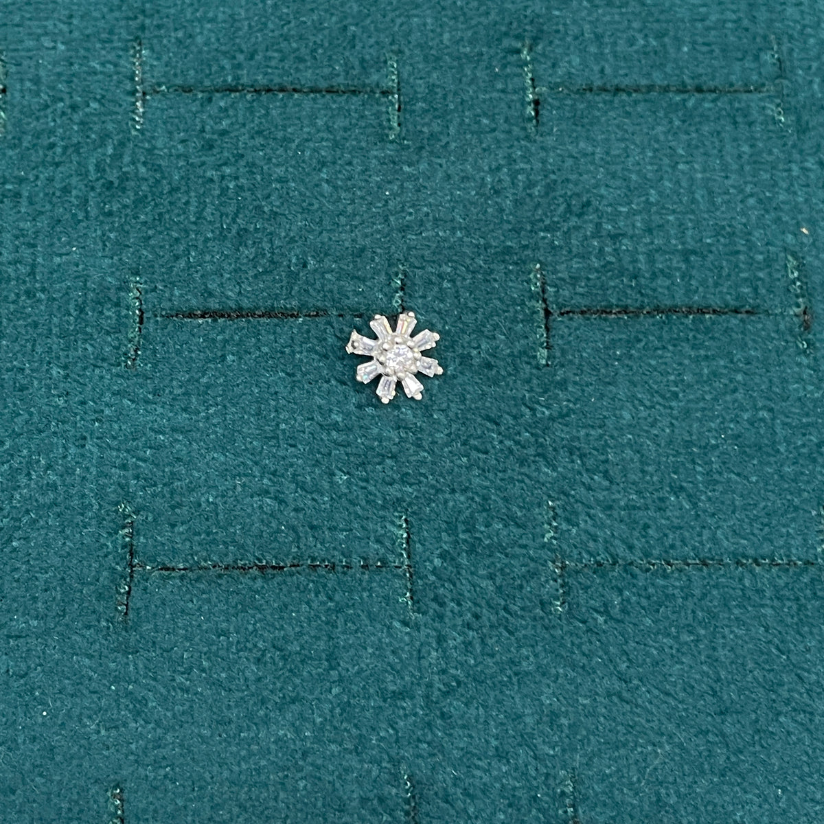 925 Silver Starburst Stud Earrings | CZ Sparkle Daily Wear Earrings with Ball Screw Back pair