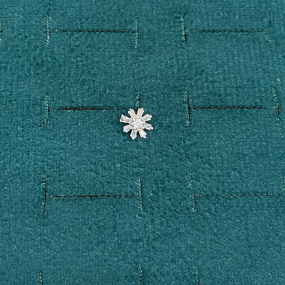 925 Silver Starburst Stud Earrings | CZ Sparkle Daily Wear Earrings with Ball Screw Back pair