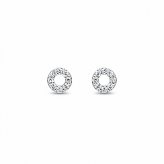 92.5 Silver Round Stud Earrings | Classy Everyday Design | Jewellery