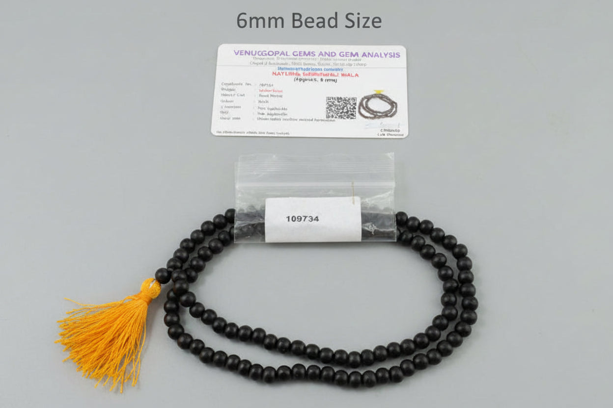 Karungali Mala Plain (108 Beads) | Traditional Spiritual Necklace | Elegant Accessory
