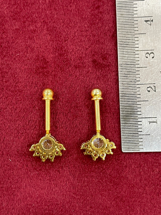 Silver stylish gold plated bugadi