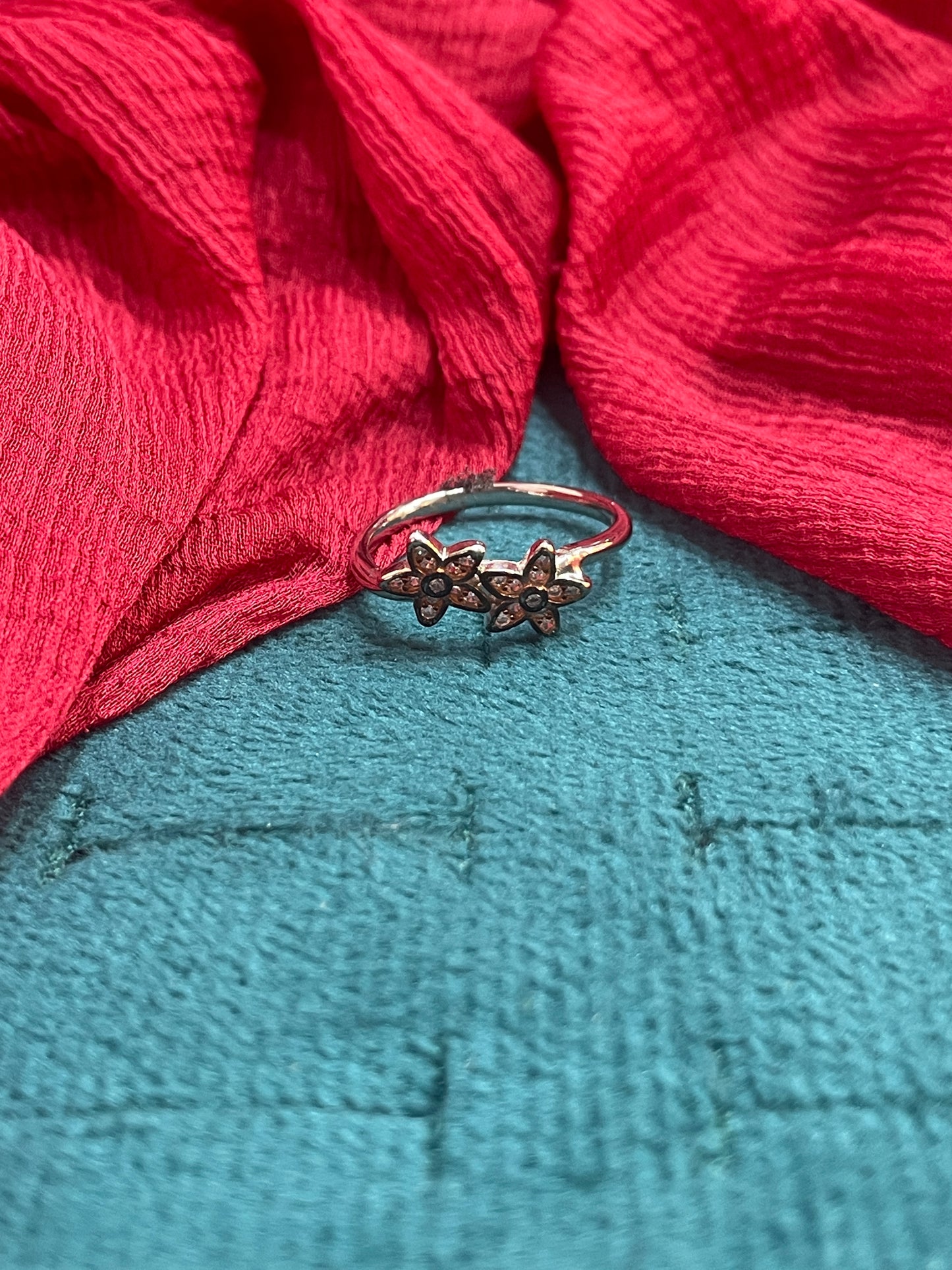 92.5 Silver Flower Ring for Women Size 14 | Stylish Blossom Design | Elegant Fashion Jewellery