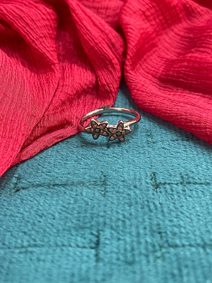 92.5 Silver Flower Ring for Women Size 14 | Stylish Blossom Design | Elegant Fashion Jewellery